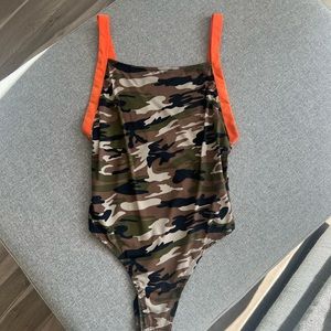 Superdown Camo Bodysuit